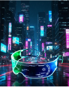 Aydınlatmalı LED Parti Gözlüğü Çok Renkli Modlu Cyberpunk Tasarım
