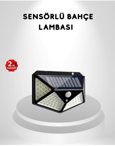 100 LED Güneş Enerjili Bahçe Lambası – PIR Sensörlü, IP65 Su Geçirmez Dış Mekan Aydınlatma