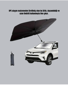 UV Korumalı Şemsiye Tipi Oto Güneşliği - Geniş Araç Uyumu