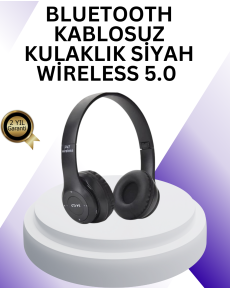 Bluetooth 5.0 Kablosuz Kulak Üstü Kulaklık | Stereo Ses ve Katlanabilir Tasarım