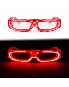 Kırmızı LED Işıklı Parti Gözlüğü 3 Modlu – Glow & Gece Eğlence Gözlüğü