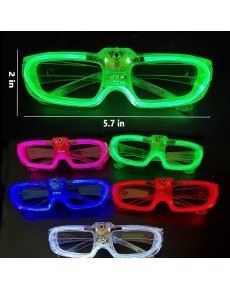 Kırmızı LED Işıklı Parti Gözlüğü 3 Modlu – Glow & Gece Eğlence Gözlüğü